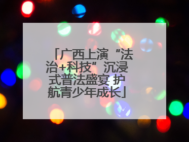 广西上演“法治+科技”沉浸式普法盛宴 护航青少年成长