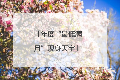 年度“最低满月”现身天宇