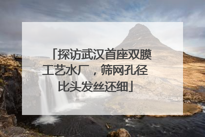 探访武汉首座双膜工艺水厂，筛网孔径比头发丝还细