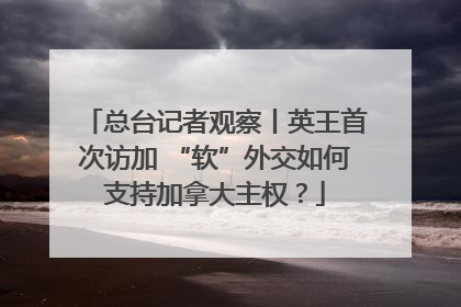 总台记者观察丨英王首次访加 “软”外交如何支持加拿大主权？