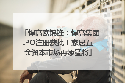悍高欧锦锋：悍高集团IPO注册获批！家居五金资本市场再添猛将