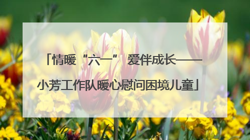 情暖“六一” 爱伴成长——小芳工作队暖心慰问困境儿童