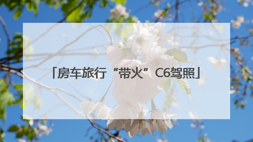 房车旅行“带火”C6驾照