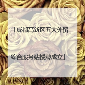 成都高新区五大外贸综合服务站授牌成立
