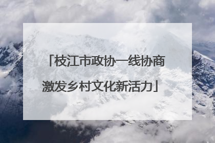 枝江市政协一线协商激发乡村文化新活力