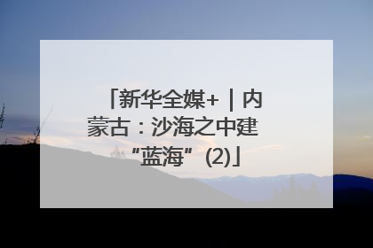 新华全媒+｜内蒙古：沙海之中建“蓝海”(2)