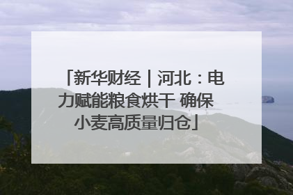 新华财经｜河北：电力赋能粮食烘干 确保小麦高质量归仓