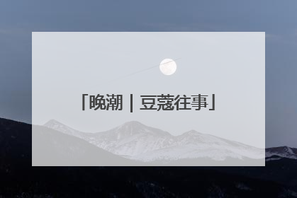 晚潮｜豆蔻往事