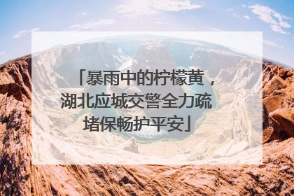 暴雨中的柠檬黄，湖北应城交警全力疏堵保畅护平安