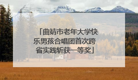 曲靖市老年大学快乐男孩合唱团首次跨省实践斩获一等奖
