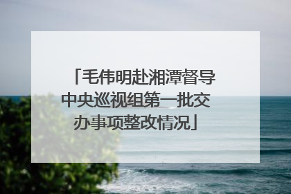 毛伟明赴湘潭督导中央巡视组第一批交办事项整改情况