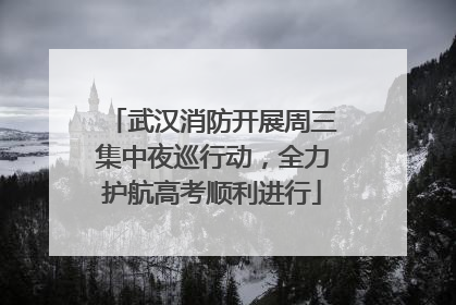 武汉消防开展周三集中夜巡行动，全力护航高考顺利进行