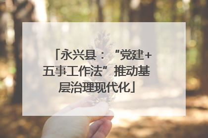 永兴县：“党建+五事工作法”推动基层治理现代化