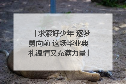求索好少年 逐梦勇向前 这场毕业典礼温情又充满力量