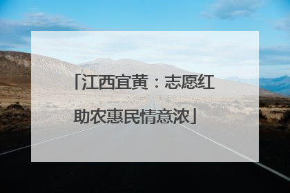 江西宜黄：志愿红助农惠民情意浓
