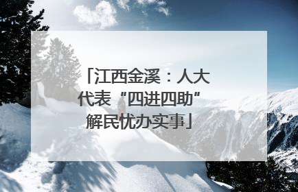 江西金溪：人大代表“四进四助”解民忧办实事