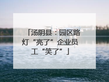 汤阴县：园区路灯“亮了”企业员工“笑了”