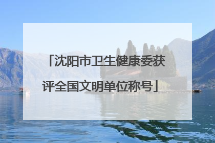 沈阳市卫生健康委获评全国文明单位称号
