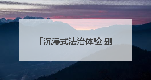 沉浸式法治体验 别样“法治儿童节”