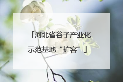 河北省谷子产业化示范基地“扩容”