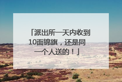派出所一天内收到10面锦旗，还是同一个人送的！