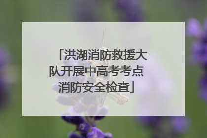 洪湖消防救援大队开展中高考考点消防安全检查