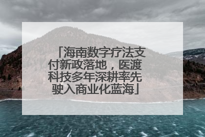 海南数字疗法支付新政落地，医渡科技多年深耕率先驶入商业化蓝海