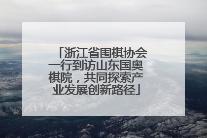 浙江省围棋协会一行到访山东国奥棋院，共同探索产业发展创新路径