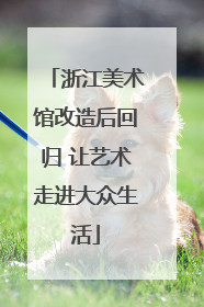 浙江美术馆改造后回归 让艺术走进大众生活