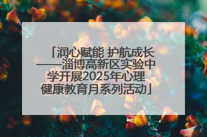 润心赋能 护航成长——淄博高新区实验中学开展2025年心理健康教育月系列活动