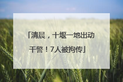 清晨，十堰一地出动干警！7人被拘传