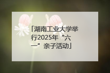 湖南工业大学举行2025年“六一”亲子活动