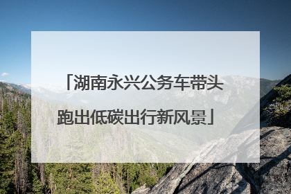 湖南永兴公务车带头跑出低碳出行新风景