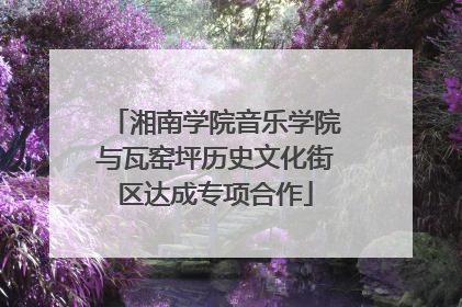 湘南学院音乐学院与瓦窑坪历史文化街区达成专项合作
