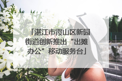 湛江市霞山区新园街道创新推出“出摊办公”移动服务台