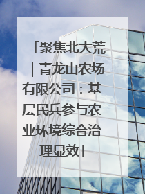 聚焦北大荒｜青龙山农场有限公司：基层民兵参与农业环境综合治理显效