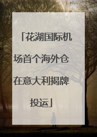 花湖国际机场首个海外仓在意大利揭牌投运