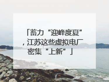 蓄力“迎峰度夏”，江苏这些虚拟电厂密集“上新”