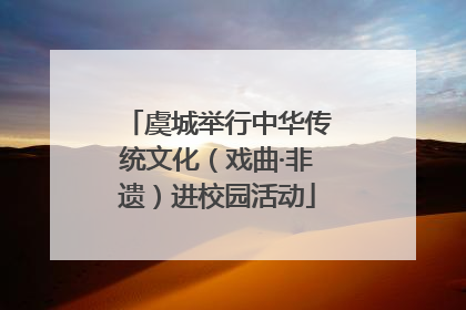 虞城举行中华传统文化（戏曲·非遗）进校园活动