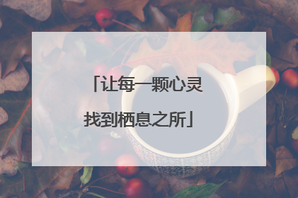 让每一颗心灵找到栖息之所