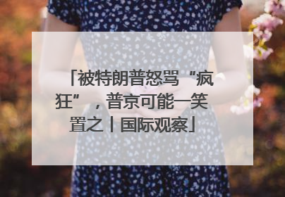 被特朗普怒骂“疯狂”，普京可能一笑置之丨国际观察
