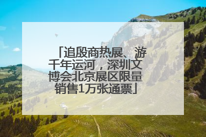 追殷商热展、游千年运河，深圳文博会北京展区限量销售1万张通票