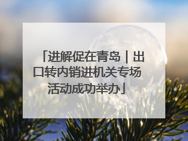 进解促在青岛｜出口转内销进机关专场活动成功举办