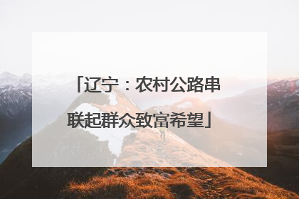 辽宁：农村公路串联起群众致富希望