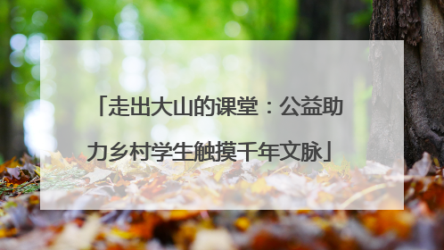 走出大山的课堂：公益助力乡村学生触摸千年文脉