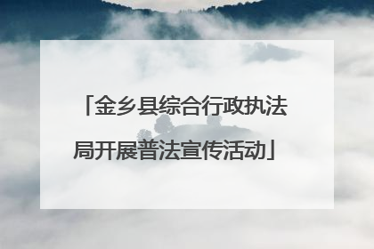 金乡县综合行政执法局开展普法宣传活动
