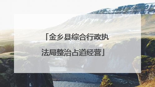 金乡县综合行政执法局整治占道经营