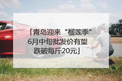 青岛迎来“榴莲季” 6月中旬批发价有望跌破每斤20元