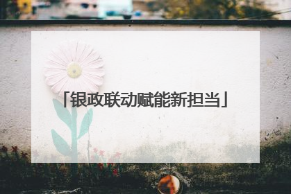 银政联动赋能新担当