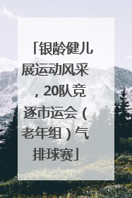 银龄健儿展运动风采，20队竞逐市运会（老年组）气排球赛